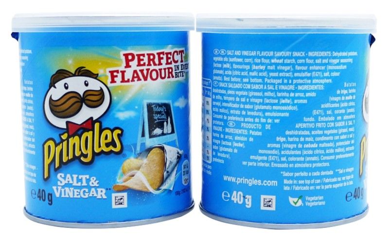 PRINGLES Salt & Vinegar Flavour 40g Tube - 0401085 - Image 1