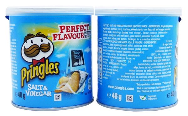 PRINGLES Salt & Vinegar Flavour 40g Tube - 0401085