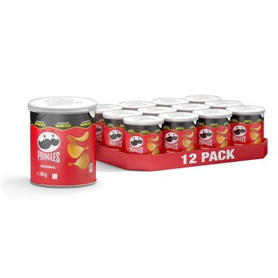 PRINGLES Original Flavour 40g Tube (Pack 12) - 0401086x12