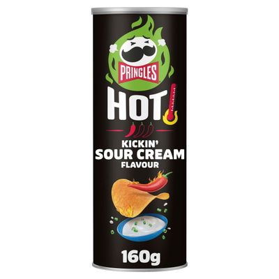 Pringles Hot Kickin’ Sour Cream flavour 160g