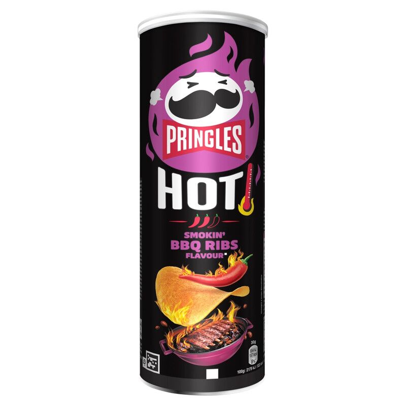 Pringles Hot Smokin’ BBQ Ribs flavour 160g - Image 1