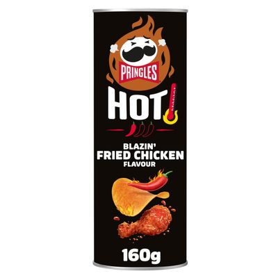 Pringles Hot Blazin' Fried Chicken Sharing Crisps 160g - Thumbnail 2