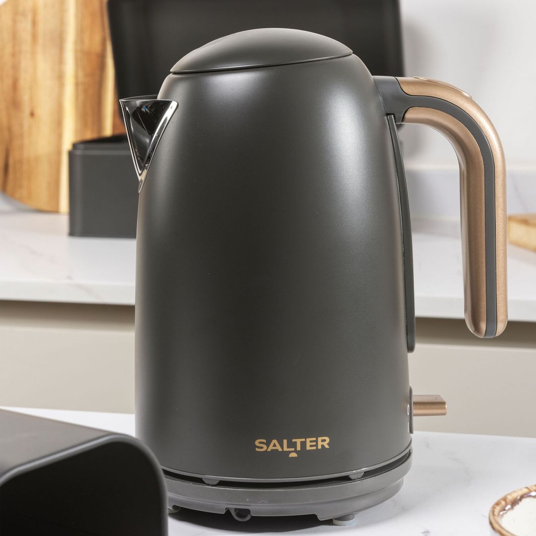 SALTER Pebble EK6085CB Jug Kettle - Charcoal, Silver/Grey - Image 1