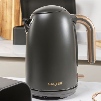 SALTER Pebble EK6085CB Jug Kettle - Charcoal, Silver/Grey