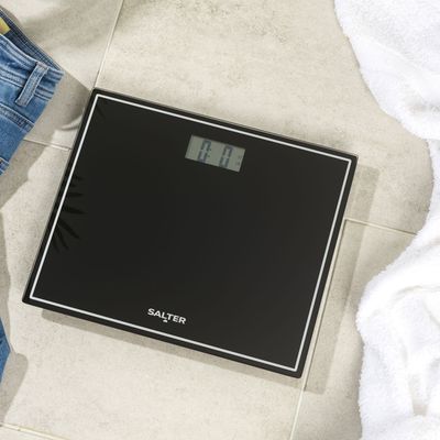 Salter Glass Compact Design Electronic Scale - Black