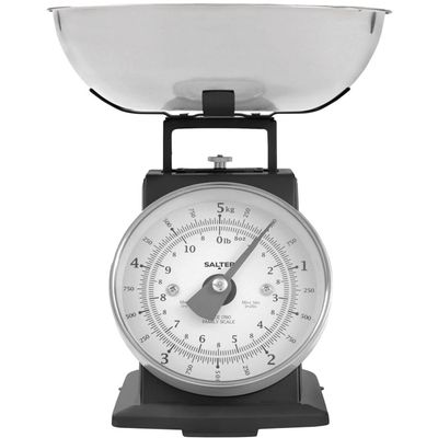 SALTER Timeless Mechanical Kitchen Scale - Black, Black