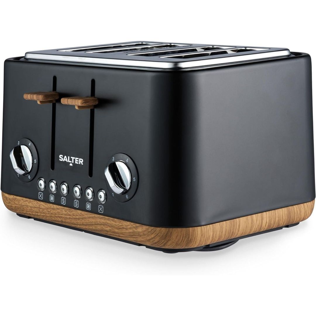 SALTER Toronto EK5823BLK 4-Slice Toaster - Black, Black - Image 1