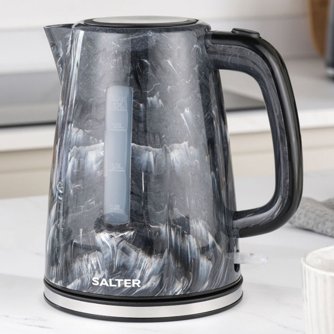 SALTER Marble EK5831BMA Electric Kettle - Black, Black - Image 1