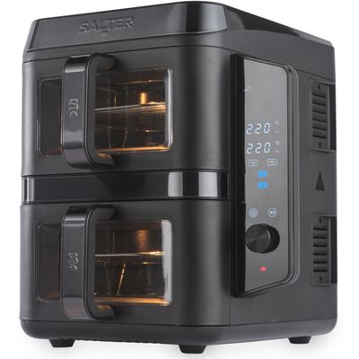 SALTER VertiCook View EK6534 9L Dual Air Fryer - Black, Black