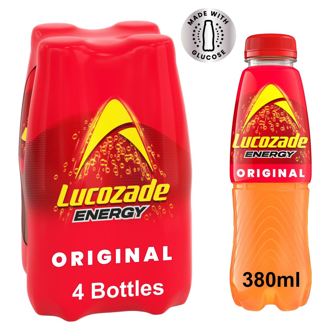 Lucozade Energy Drink Original 4x380ml - Image 1