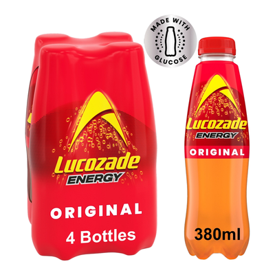 Lucozade Energy Drink Original 4x380ml - Thumbnail 2