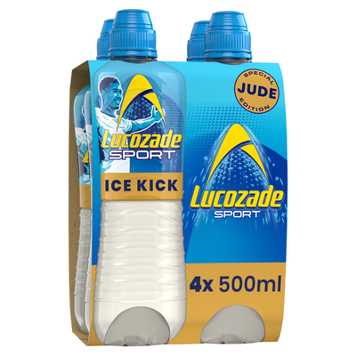 Lucozade SportDrink Ice Kick Jude Special Edition 500ml 4x500ml - Thumbnail 2