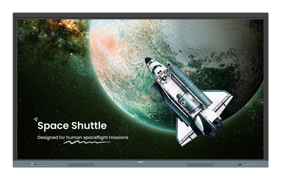 BenQ 9H.F9FTK.DE8 Signage Display Interactive flat panel 190.5 cm (75") 450 cd/m² 4K Ultra HD Black, Grey Touchscreen Built-in processor Android - Image 1
