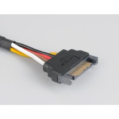 Akasa Sata Power Cable Extension Black 0.3 m - Image 1