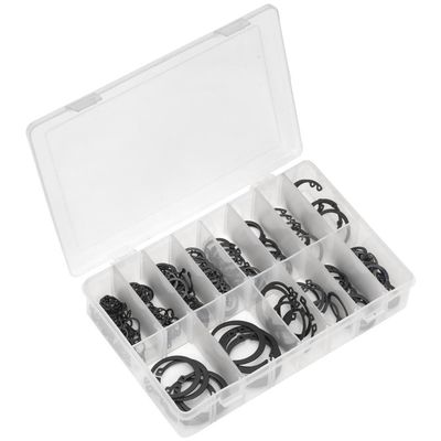 Sealey AB017CC Circlip Assortment 200Pc Internal & External Metric