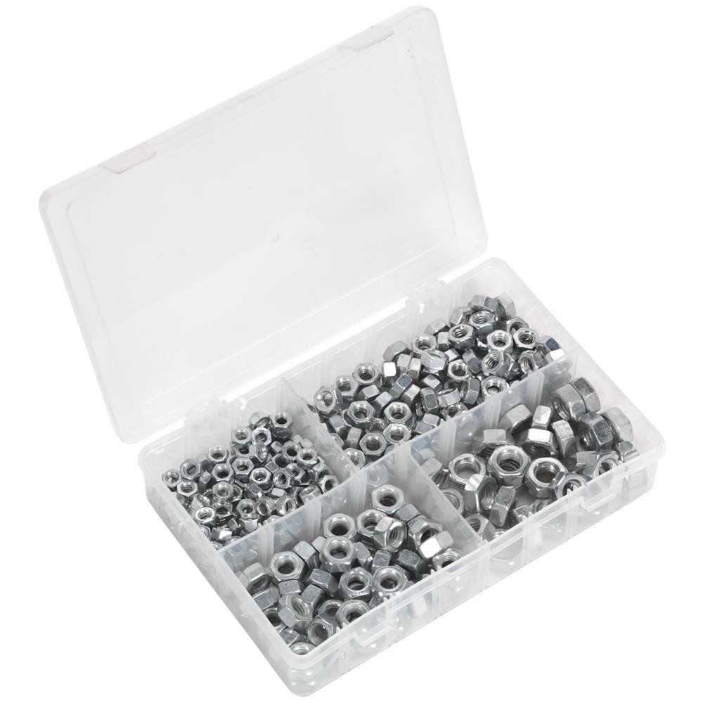 Sealey AB029SN Steel Nut Assortment 320Pc 1/4in-1/2inUnf - Image 1