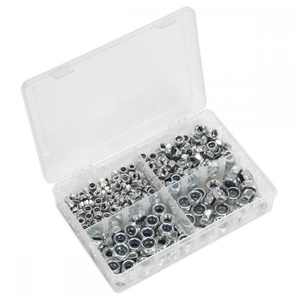 Sealey 300 Piece Nylon Lock Nut Assortment Metric - Image 1