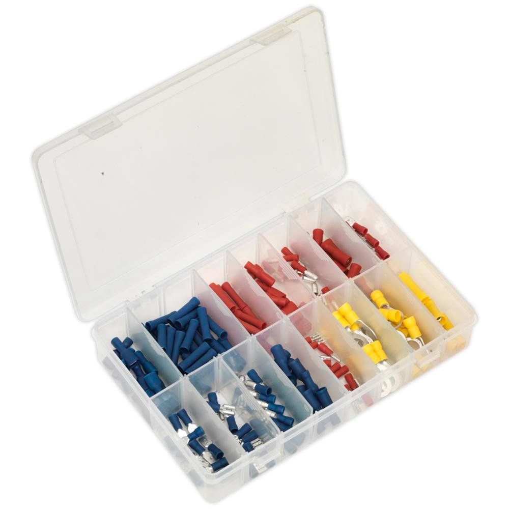 Sealey AB038MT Crimp Terminal Assortment 200Pc Blue Red & Yellow - Image 1