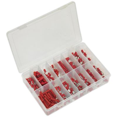 Sealey AB039RT Crimp Terminal Assortment 260Pc Red