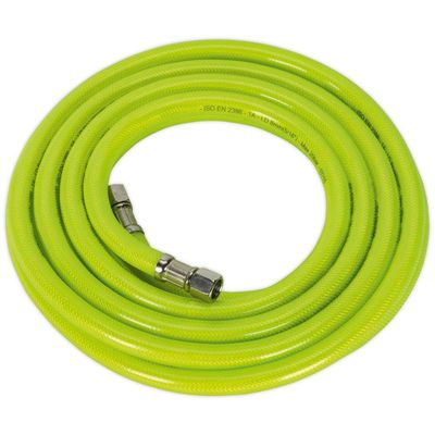 Sealey AHFC5 Air Hose High-Visibility 5M X Ø8Mm With 1/4inBsp Unions