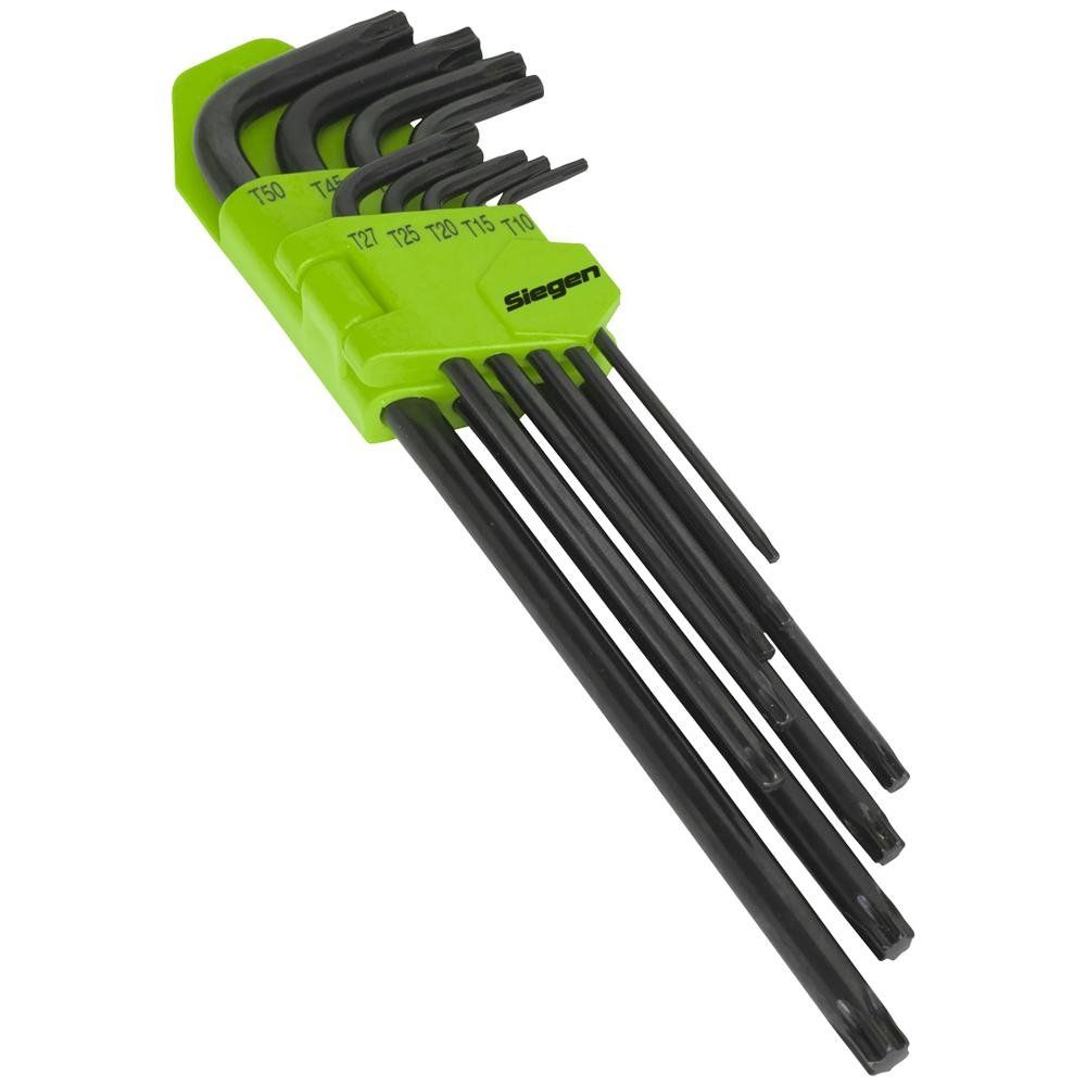 Siegen 9 Piece Long Tri-Star Key Set - Image 1