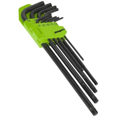 Siegen 9 Piece Long Tri-Star Key Set