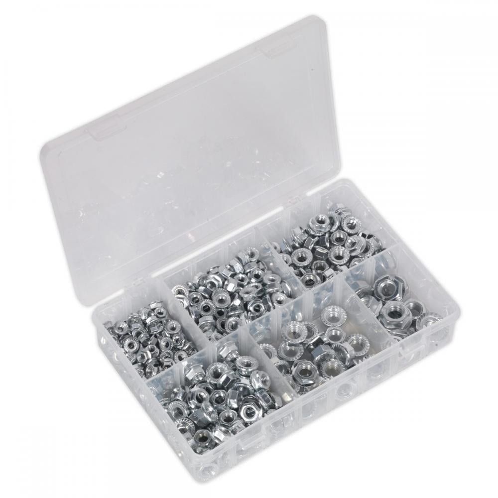 Sealey 390 Piece Serrated Flange Nut Assortment Metric - Image 1