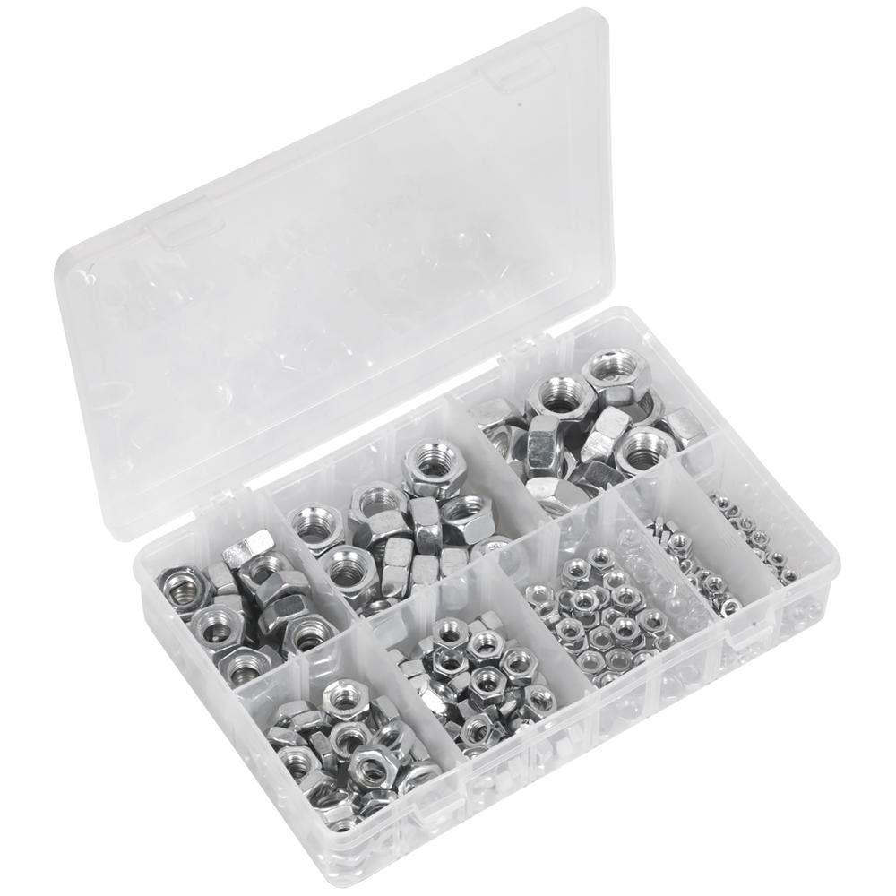 Sealey AB046SN Steel Nut Assortment 255Pc M4-M16 Metric - Image 1