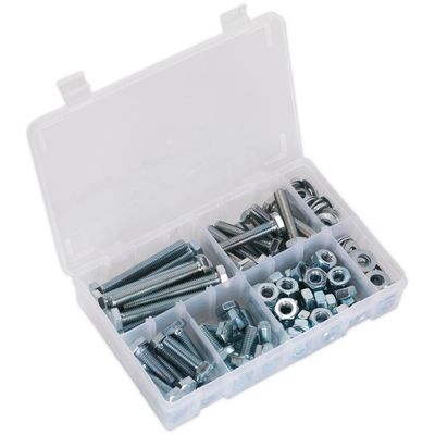 Sealey AB052SNW Setscrew Nut & Washer Assortment 150Pc High Tensile M10 Metric