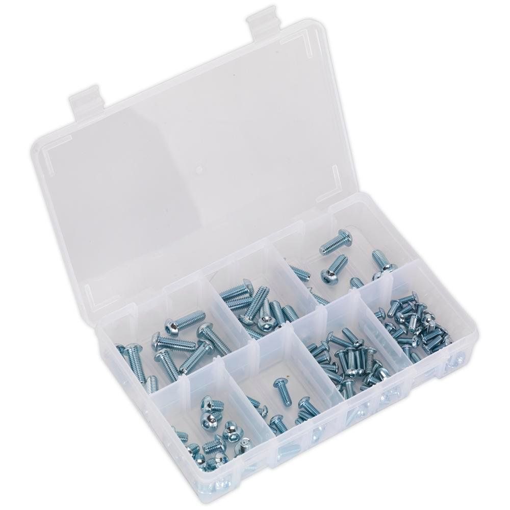 Sealey AB053BH Socket Screw Assortment 108Pc Din 912 M5-M10 Button Head High Tensile 10.9 Metric - Image 1