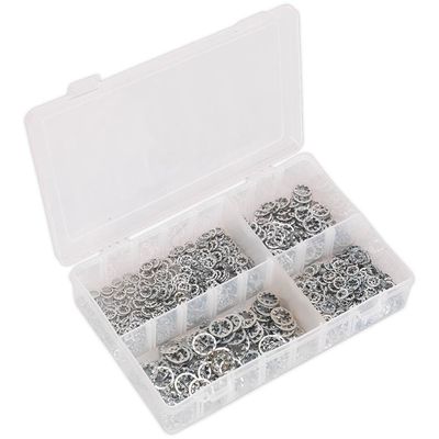 Sealey AB057LW Lock Washer Assortment 1000Pc Serrated Internal M5-M10 Metric