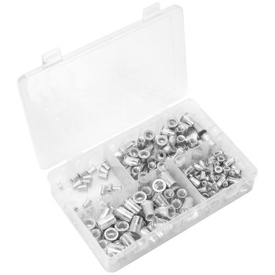 Sealey AB073TI Threaded Insert (Rivet Nut) Assortment 200Pc M4-M8 Splined Metric