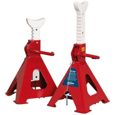 Sealey AAS5000 Axle Stands (Pair) 5 Tonne Capacity Per Stand Auto Rise Ratchet