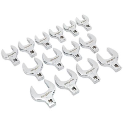 Siegen 14 Piece 1/2" Drive Crow Foot Spanner Set Metric 1/2"