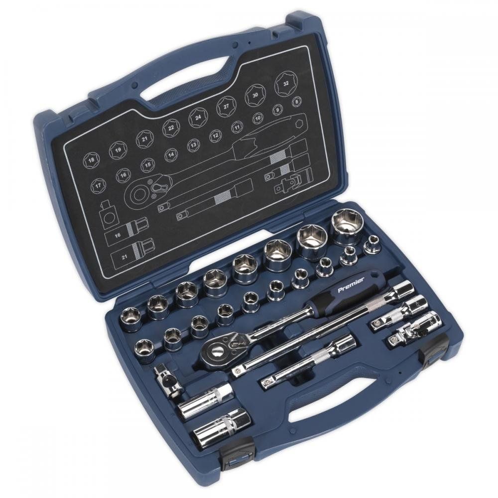 Sealey AK8992 26 Piece 1/2" Drive Socket Set - Image 1