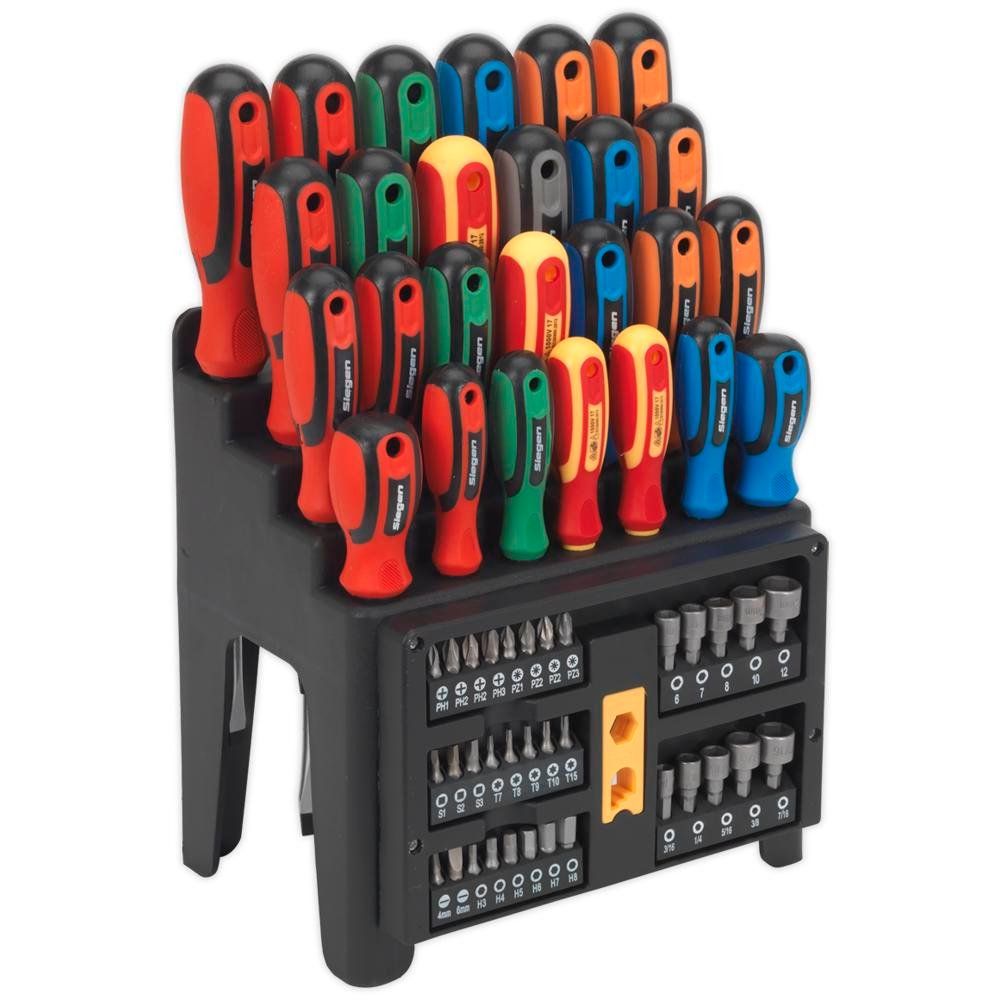 Siegen 61 Piece Screwdriver Bit and Nut Driver Set - Image 1
