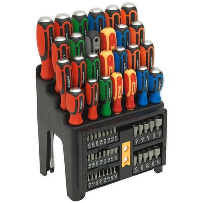 Siegen 61 Piece Hammer Thru Screwdriver Bit and Nut Driver Set