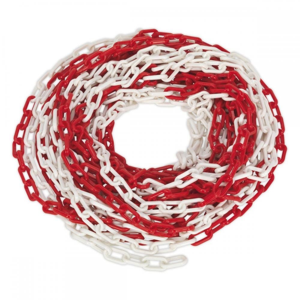 Sealey HSC25M Safety Chain Red and White 6mm 25m - Image 1