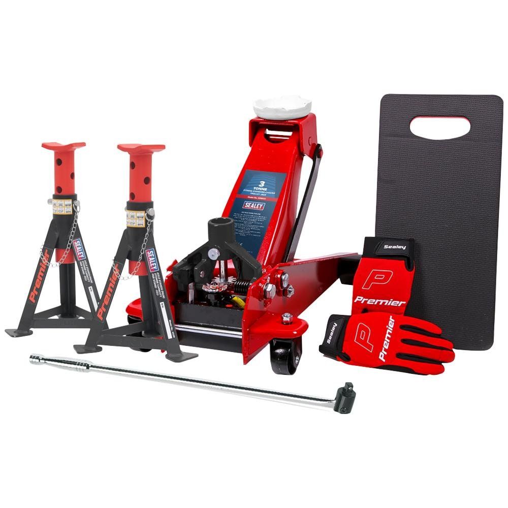Sealey 3290CXCOMBO Trolley Jack 3 Tonne Combo - Image 1