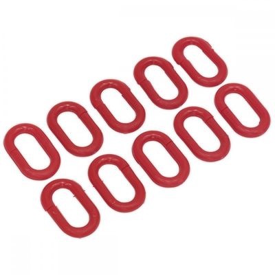 Sealey 10 Piece Red Plastic Chain Connector Set