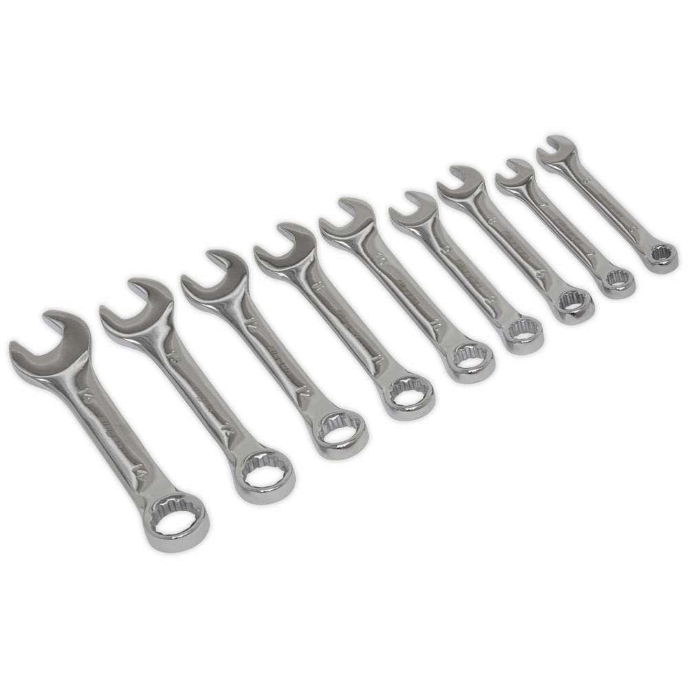 Siegen 9 Piece Stubby Combination Spanner Set Metric - Image 1