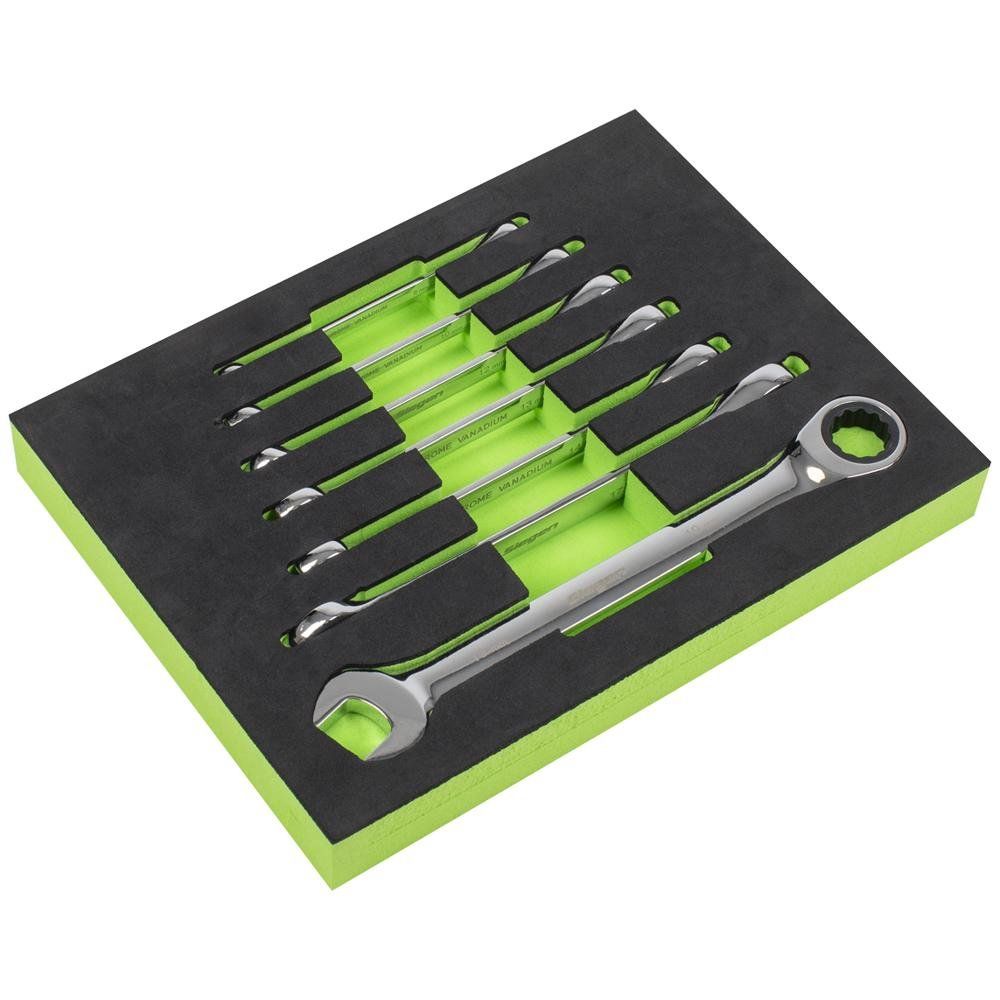 Siegen 7 Piece Ratchet Combination Spanner Set Metric - Image 1