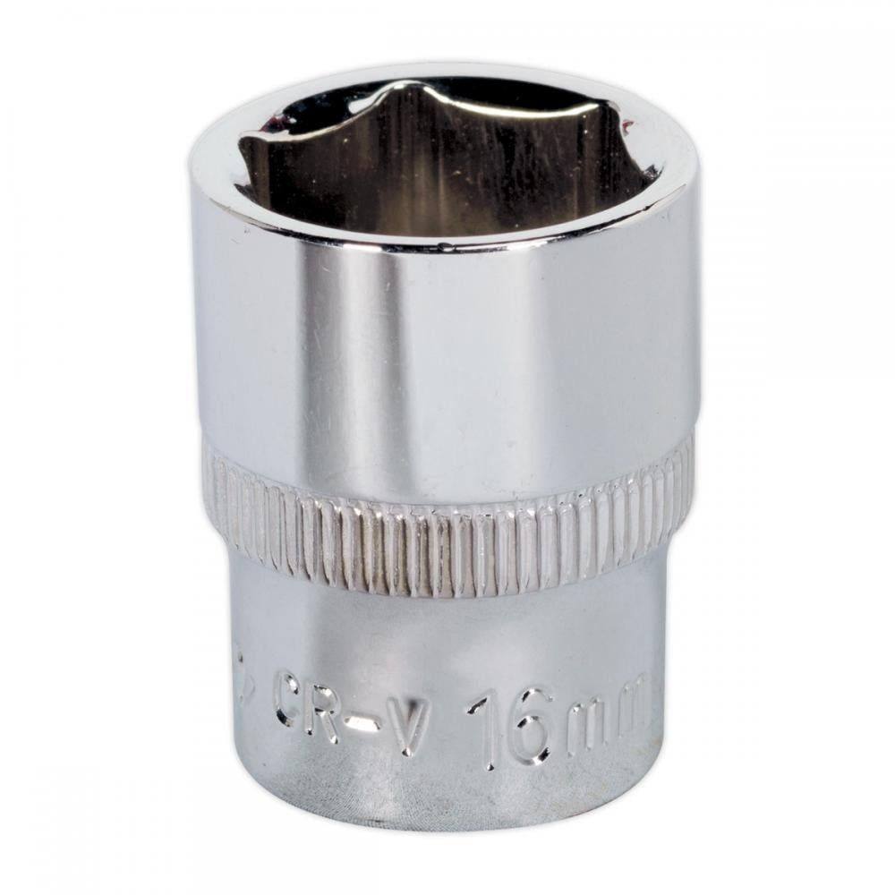 Sealey 3/8" Drive Hexagon WallDrive Socket Metric 3/8" 16mm - Image 1