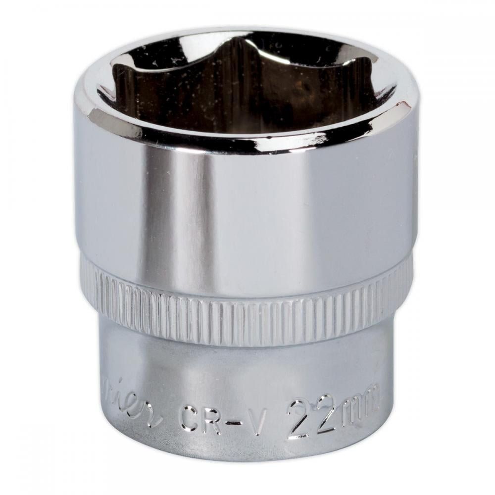 Sealey 3/8" Drive Hexagon WallDrive Socket Metric 3/8" 22mm - Image 1