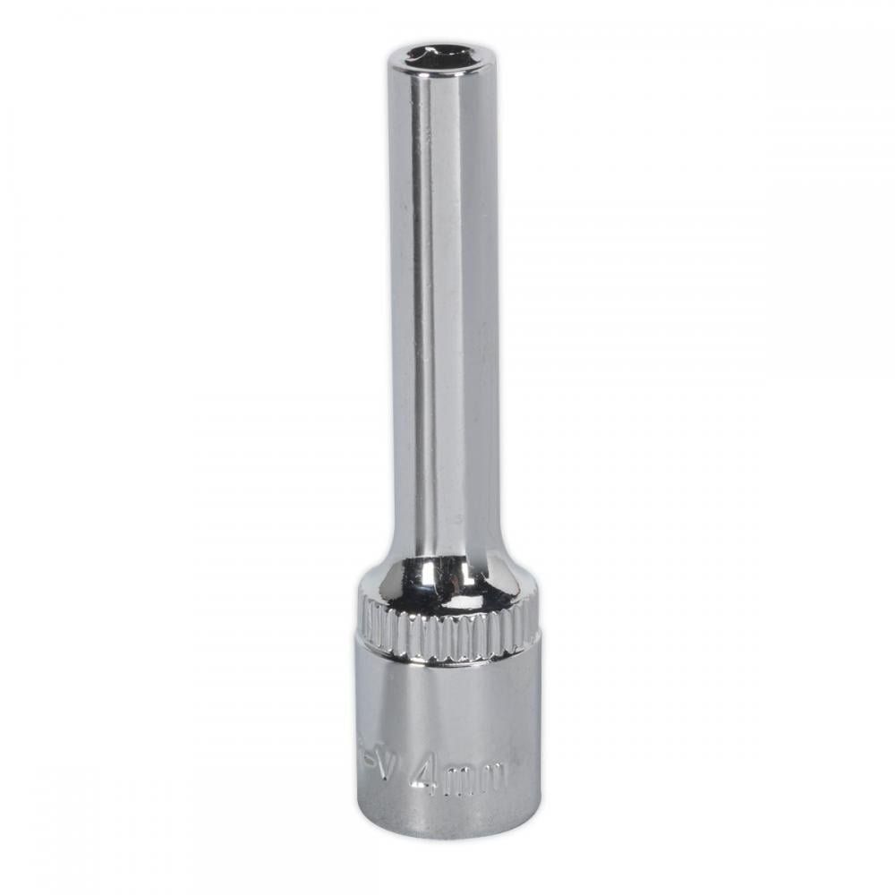 Sealey 1/4" Drive Polished Deep Hexagon WallDrive Socket Metric 1/4" 4mm - Image 1