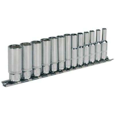 Sealey AK2692 Socket Set 13Pc 1/4inSq Drive Deep Walldrive® Metric