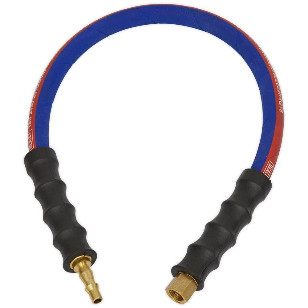 Sealey AH2R Air Leader Hose 600Mm X Ø8Mm With Tailpiece & 1/4inBsp Union - Image 1