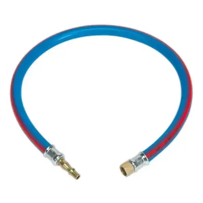 Sealey AH2R Air Leader Hose 600Mm X Ø8Mm With Tailpiece & 1/4inBsp Union - Thumbnail 2