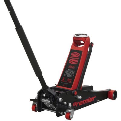 Sealey 3040AR Trolley Jack 3 Tonne Low Profile Rocket Lift Red