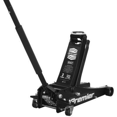 Sealey 3040AB Trolley Jack 3 Tonne Low Profile Rocket Lift Black